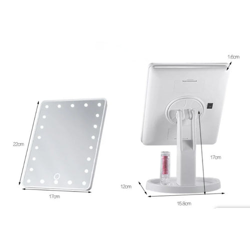 Luxury LED Vanity Mirror – Touch Screen Lighted Makeup Mirror